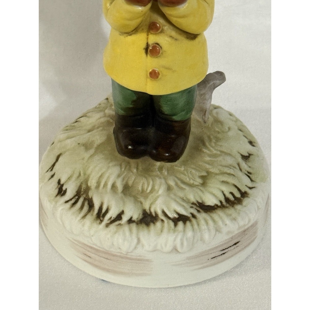 Vintage 1960s Gorham Japan Music Box Figurine Girl w Bird Hummel Style - Picture 4 of 10